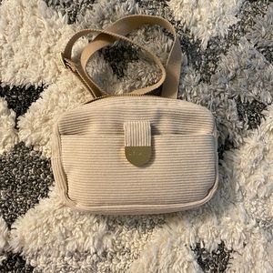 Rad rev cream corduroy crossbody wallet